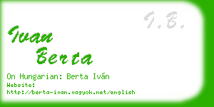 ivan berta business card